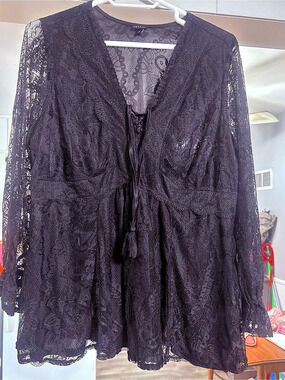 Torrid Black Long Sleeve Lace Size 3 Like New